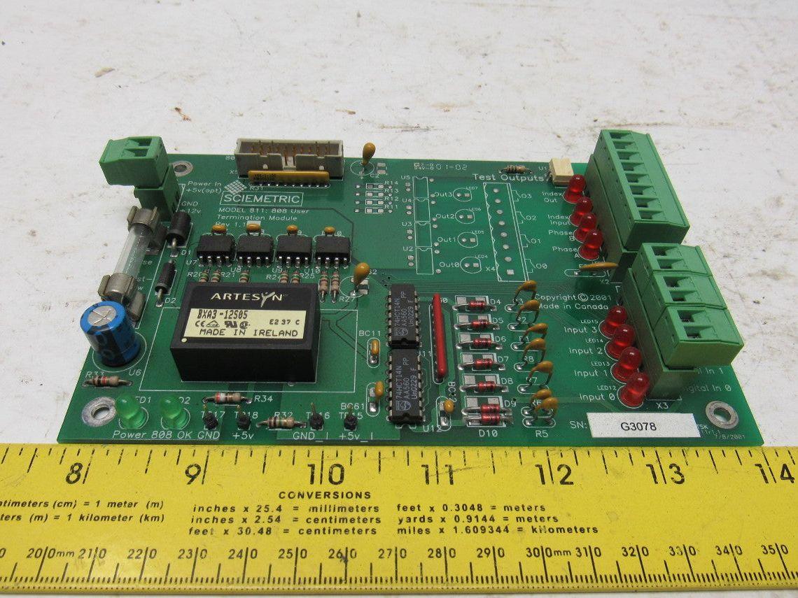 Sciemetric Model 811 Rev 1.1 808 User Termination Module