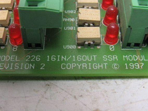 Sciemetric Model 226 Rev 2 16 Channel I/O SSR Solid State Relay Module