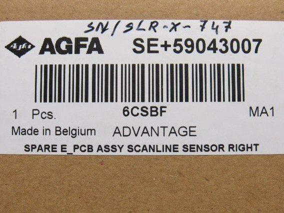 AGFA SE+59043007 6CSBF PCB Assembly Scanline Sensor Right