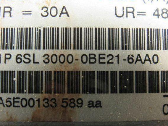 Siemens 1P 6SL3000-0BE21-6AA0 480/275V 30A  45-65Hz Line Filter