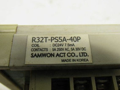 Samwon R32T-PS5A-40P 32 Channel I/O Relay Terminal Unit With PA18-24V