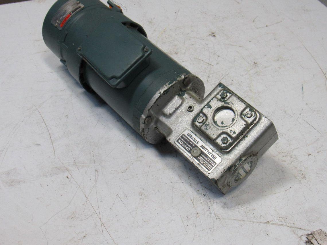 Reliance P56H3439U 5:1 Ratio 208-230/460V 1Hp 3Ph RH Output Gear Motor W/ Brake