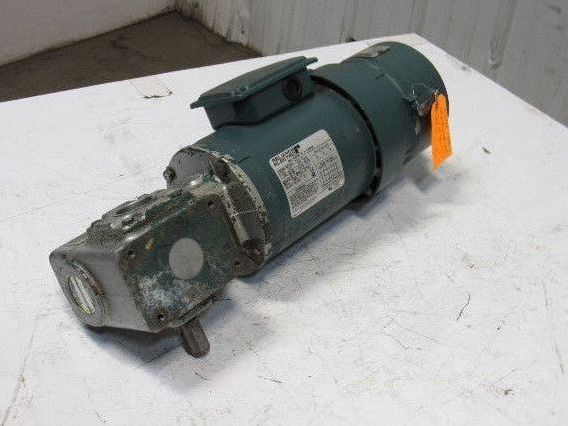 Reliance P56H3439U 5:1 Ratio 208-230/460V 1Hp 3Ph RH Output Gear Motor W/ Brake