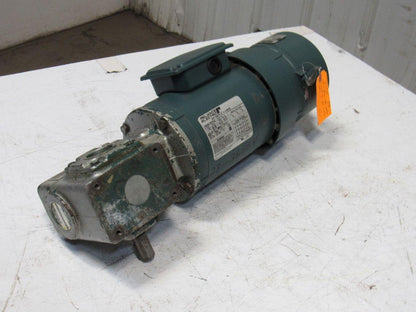 Reliance P56H3439U 5:1 Ratio 208-230/460V 1Hp 3Ph RH Output Gear Motor W/ Brake
