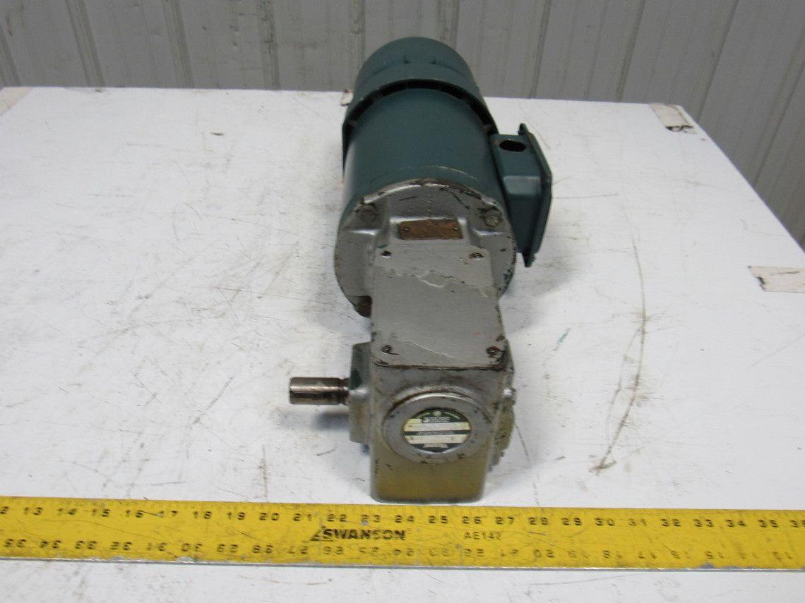 Reliance P56H3439U 5:1 Ratio 208-230/460V 1Hp 3Ph RH Output Gear Motor W/ Brake