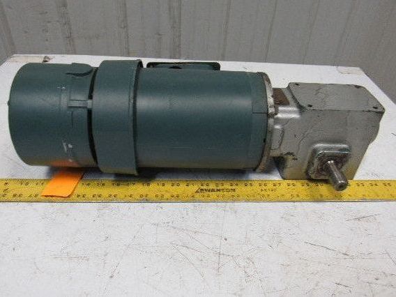 Reliance P56H3439U 5:1 Ratio 208-230/460V 1Hp 3Ph RH Output Gear Motor W/ Brake
