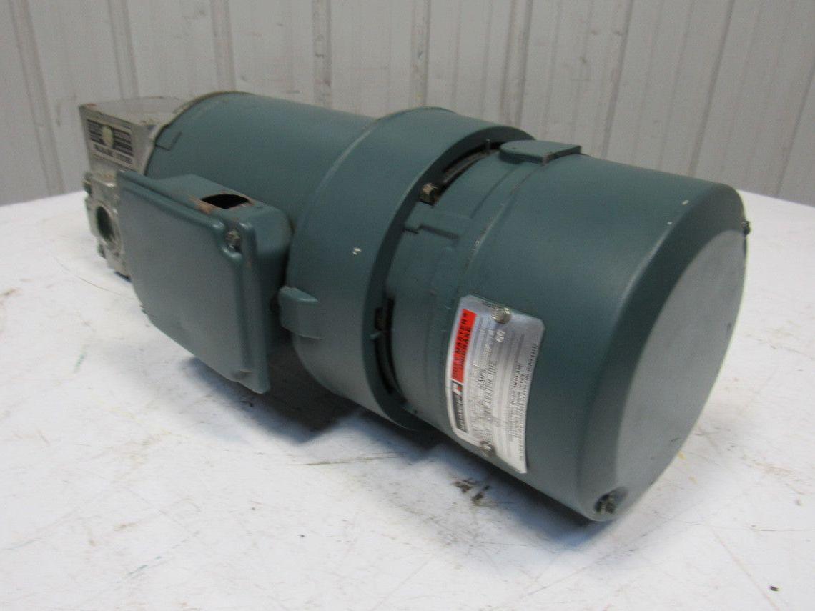Reliance P56H3439U 5:1 Ratio 208-230/460V 1Hp 3Ph RH Output Gear Motor W/ Brake