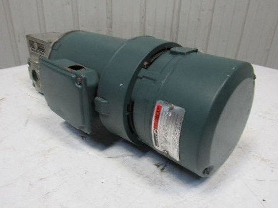 Reliance P56H3439U 5:1 Ratio 208-230/460V 1Hp 3Ph RH Output Gear Motor W/ Brake