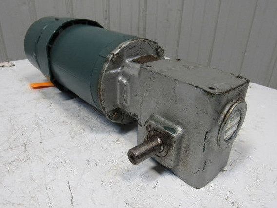 Reliance P56H3439U 5:1 Ratio 208-230/460V 1Hp 3Ph RH Output Gear Motor W/ Brake