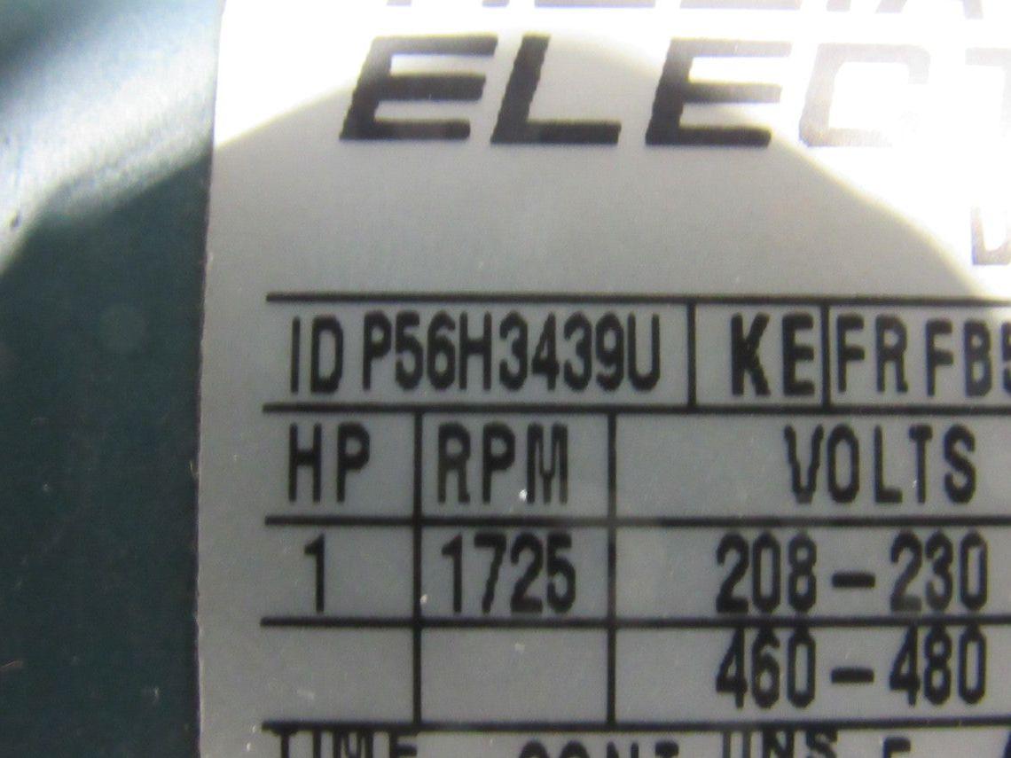 Reliance P56H3439U 5:1 Ratio 208-230/460V 1Hp 3Ph RH Output Gear Motor W/ Brake