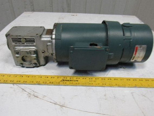 Reliance P56H3439U 5:1 Ratio 208-230/460V 1Hp 3Ph RH Output Gear Motor W/ Brake