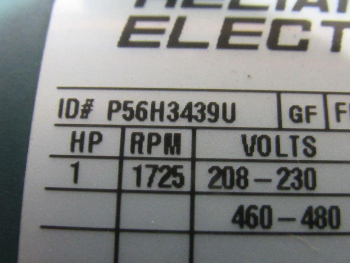 Reliance P56H3439U 5:1 Ratio 1Hp 3Ph 208-230/460-480V 60Hz Gear Motor W/Brake