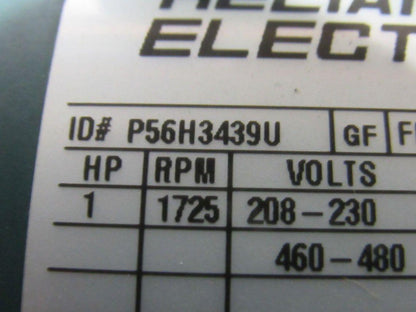 Reliance P56H3439U 5:1 Ratio 1Hp 3Ph 208-230/460-480V 60Hz Gear Motor W/Brake