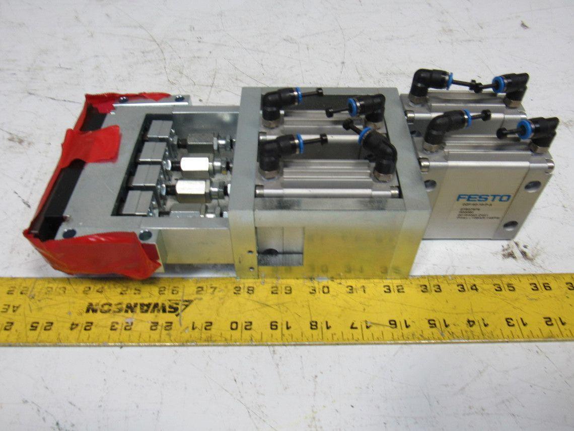 Festo DZF-40-10-P-A 10 Bar 145PSI Flat Pneumatic Air Cylinder Punch Head