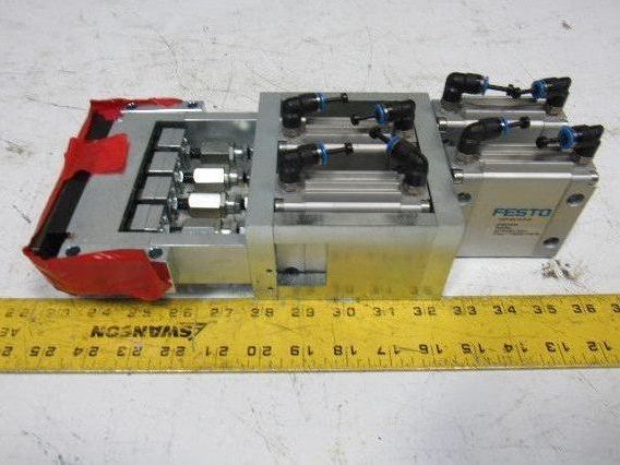 Festo DZF-40-10-P-A 10 Bar 145PSI Flat Pneumatic Air Cylinder Punch Head