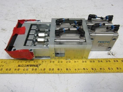 Festo DZF-40-10-P-A 10 Bar 145PSI Flat Pneumatic Air Cylinder Punch Head