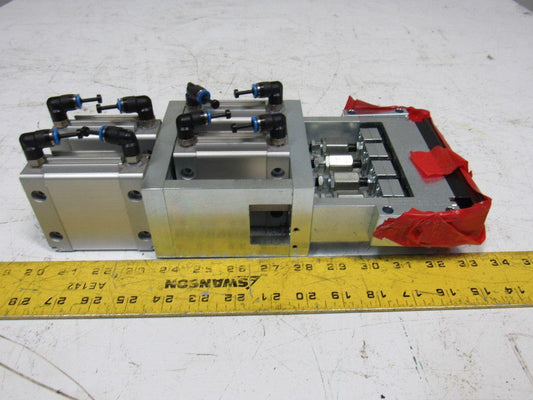 Festo DZF-40-10-P-A 10 Bar 145PSI Flat Pneumatic Air Cylinder Punch Head