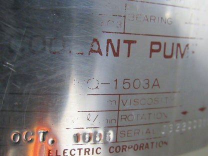 Mitsubishi NQ-1503A Super Line 1.5kW 3Ph 220V 2"Port 3 Stage Piston Coolant Pump