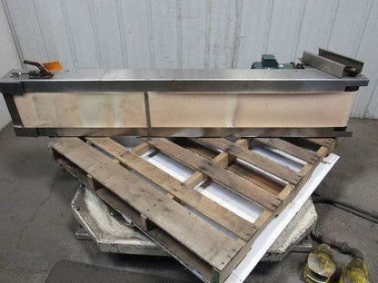 Stainless Steel Frame Plastic Slide Slider Bed Belt Conveyor 9"W x 72"L 3PH