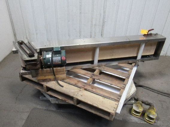Stainless Steel Frame Plastic Slide Slider Bed Belt Conveyor 9"W x 72"L 3PH