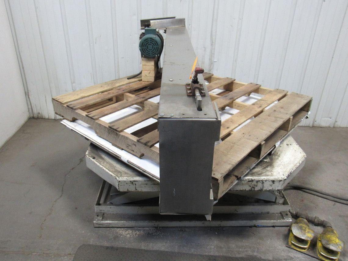 Stainless Steel Frame Plastic Slide Slider Bed Belt Conveyor 9"W x 72"L 3PH