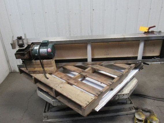 Stainless Steel Frame Plastic Slide Slider Bed Belt Conveyor 9"W x 72"L 3PH