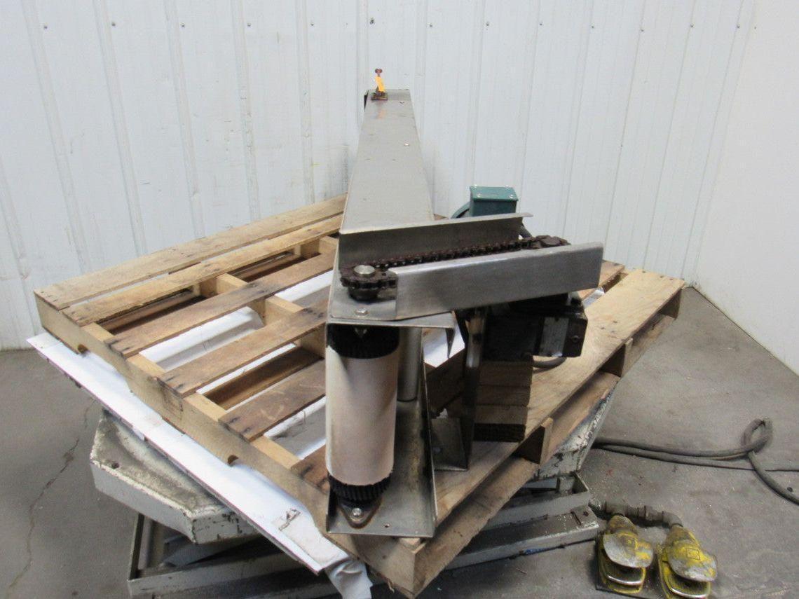 Stainless Steel Frame Plastic Slide Slider Bed Belt Conveyor 9"W x 72"L 3PH