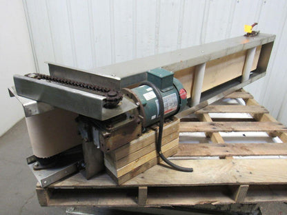 Stainless Steel Frame Plastic Slide Slider Bed Belt Conveyor 9"W x 72"L 3PH
