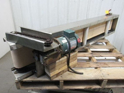 Stainless Steel Frame Plastic Slide Slider Bed Belt Conveyor 9"W x 72"L 3PH