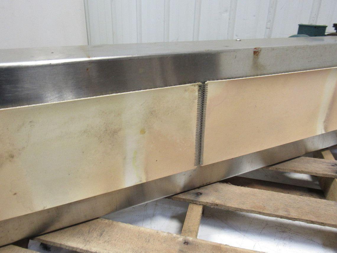 Stainless Steel Frame Plastic Slide Slider Bed Belt Conveyor 9"W x 72"L 3PH