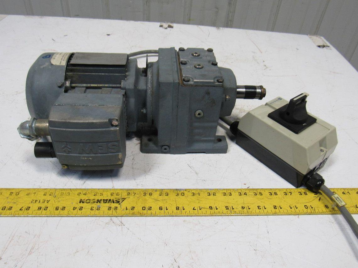 Sew Eurodrive R37 DT71C4/TF/IS 45:1 Ratio 0.25kW 38RPM 277/480V Gear Motor
