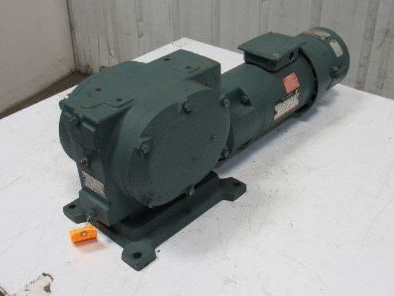 Reliance 56CM21B M626985001SR 1HP Gear Motor Box Drive w/ Brake 50:1 Ratio