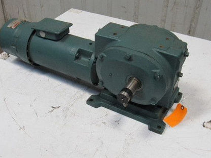 Reliance 56CM21B M626985001SR 1HP Gear Motor Box Drive w/ Brake 50:1 Ratio