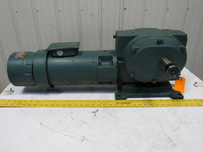 Reliance 56CM21B M626985001SR 1HP Gear Motor Box Drive w/ Brake 50:1 Ratio
