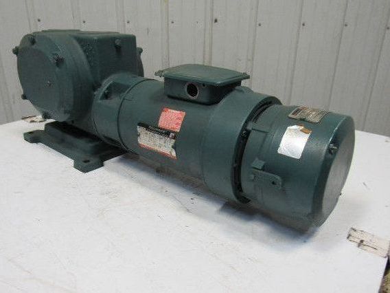 Reliance 56CM21B M626985001SR 1HP Gear Motor Box Drive w/ Brake 50:1 Ratio