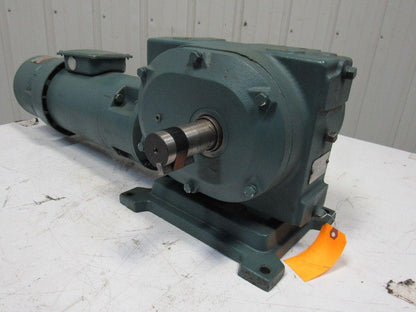 Reliance 56CM21B M626985001SR 1HP Gear Motor Box Drive w/ Brake 50:1 Ratio