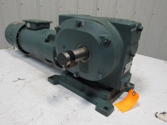 Reliance 56CM21B M626985001SR 1HP Gear Motor Box Drive w/ Brake 50:1 Ratio