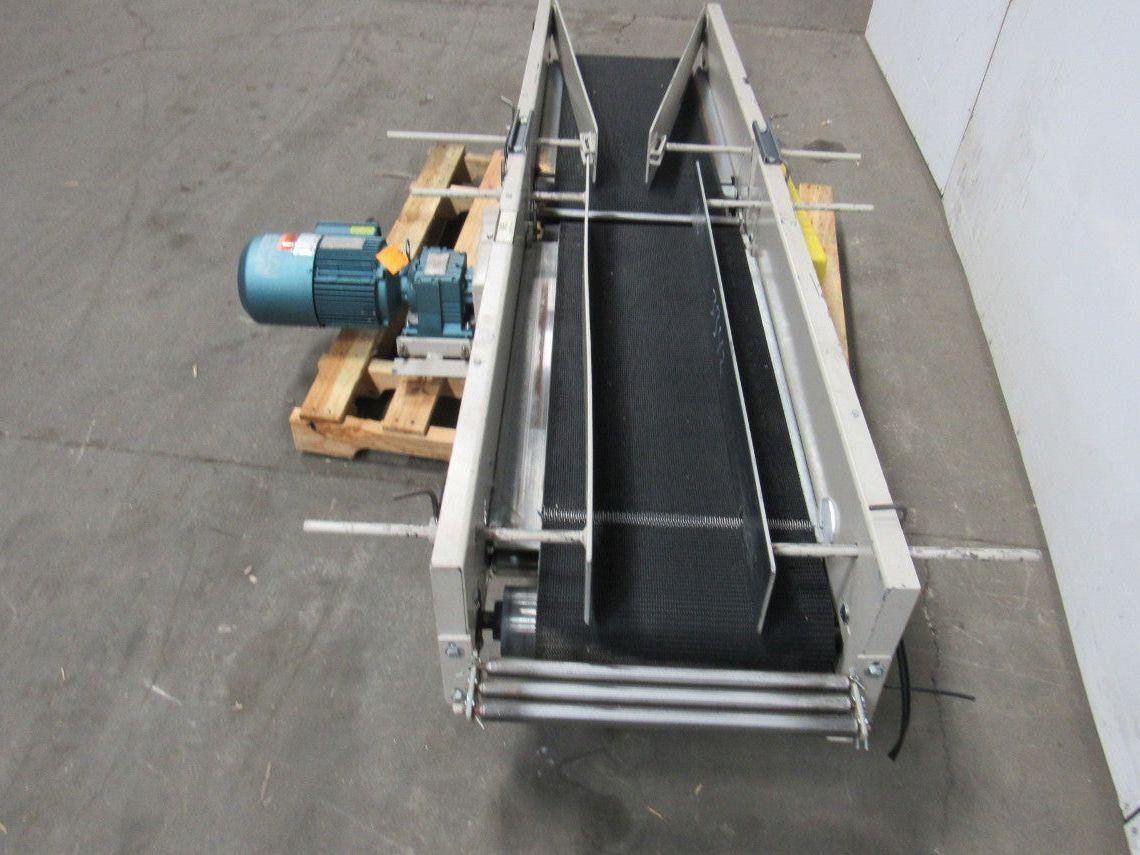 Adjustable Incline Slide Slider Bed Belt Conveyor 16"x 102" OAL  230/460V 3Ph