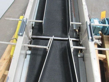 Adjustable Incline Slide Slider Bed Belt Conveyor 16"x 102" OAL  230/460V 3Ph