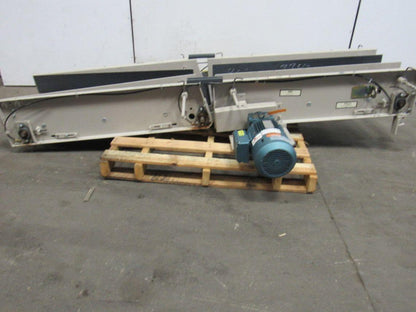 Adjustable Incline Slide Slider Bed Belt Conveyor 16"x 102" OAL  230/460V 3Ph