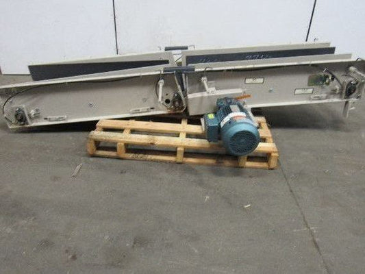 Adjustable Incline Slide Slider Bed Belt Conveyor 16"x 102" OAL  230/460V 3Ph