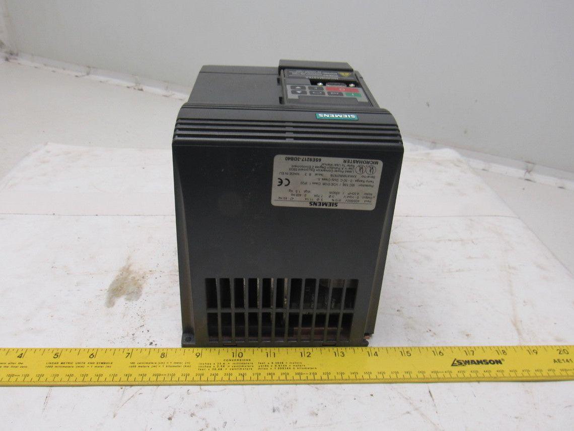 Siemens 6SE9217-3DB40 Drive 4Hp 400-500V Input 0-Input V Output 0-400 Hz Output