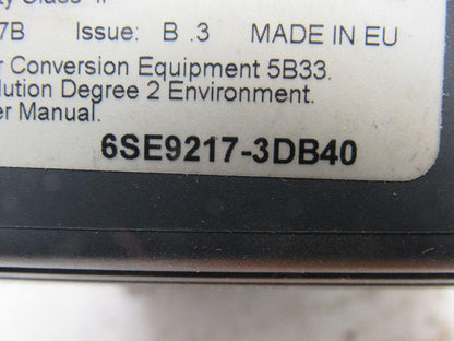 Siemens 6SE9217-3DB40 Drive 4Hp 400-500V Input 0-Input V Output 0-400 Hz Output