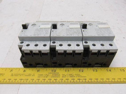 Siemens (1) 3VU1300-1NH00 & (2) 3VU1300-1MG00 Motor Starter W/Buss Connector