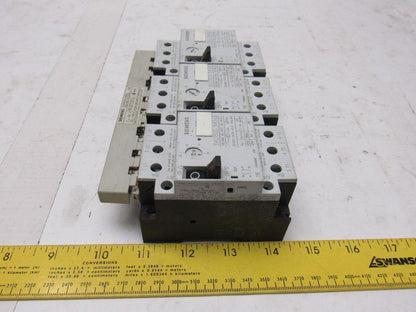Siemens (1) 3VU1300-1NH00 & (2) 3VU1300-1MG00 Motor Starter W/Buss Connector