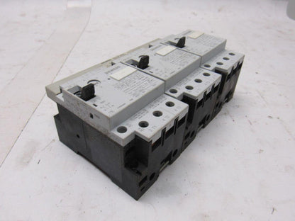 Siemens (1) 3VU1300-1NH00 & (2) 3VU1300-1MG00 Motor Starter W/Buss Connector