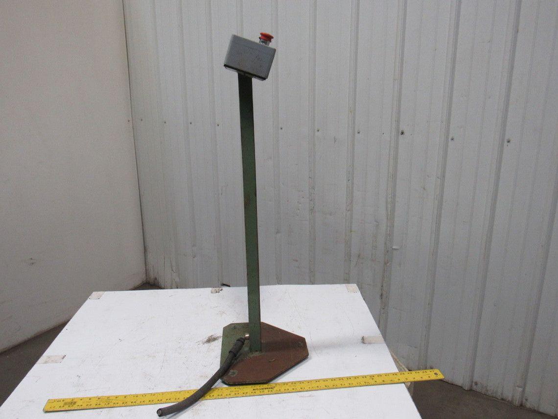 Straight Pedestal Column W/Base & 2 Button Box Electrical Enclosure
