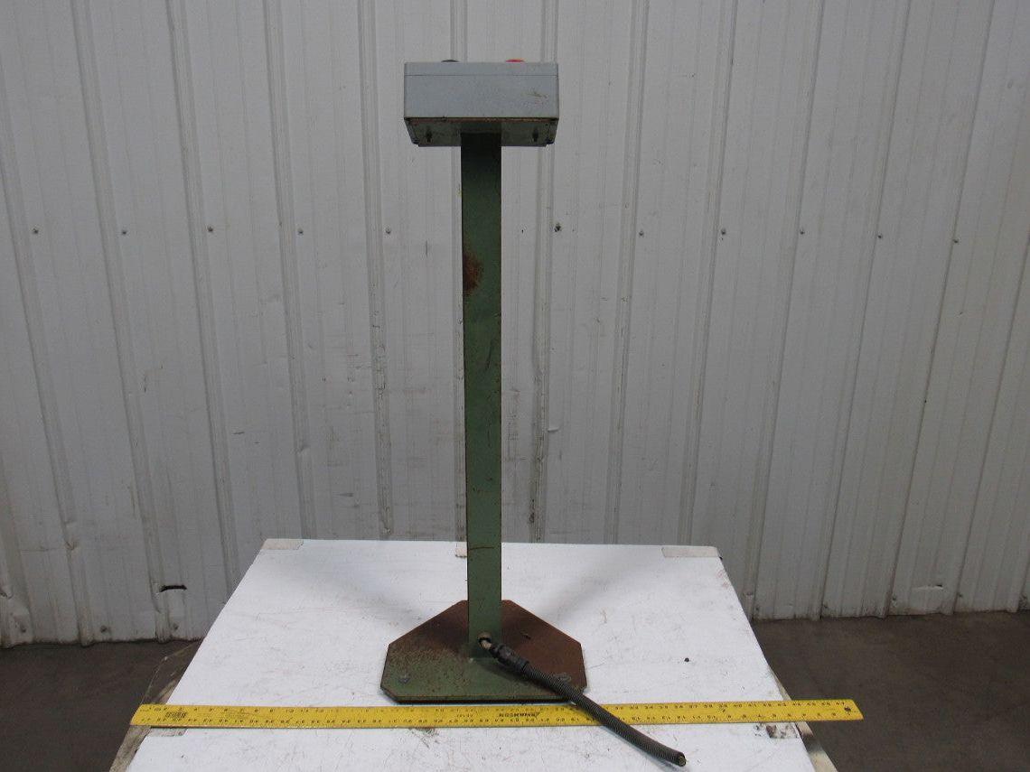 Straight Pedestal Column W/Base & 2 Button Box Electrical Enclosure