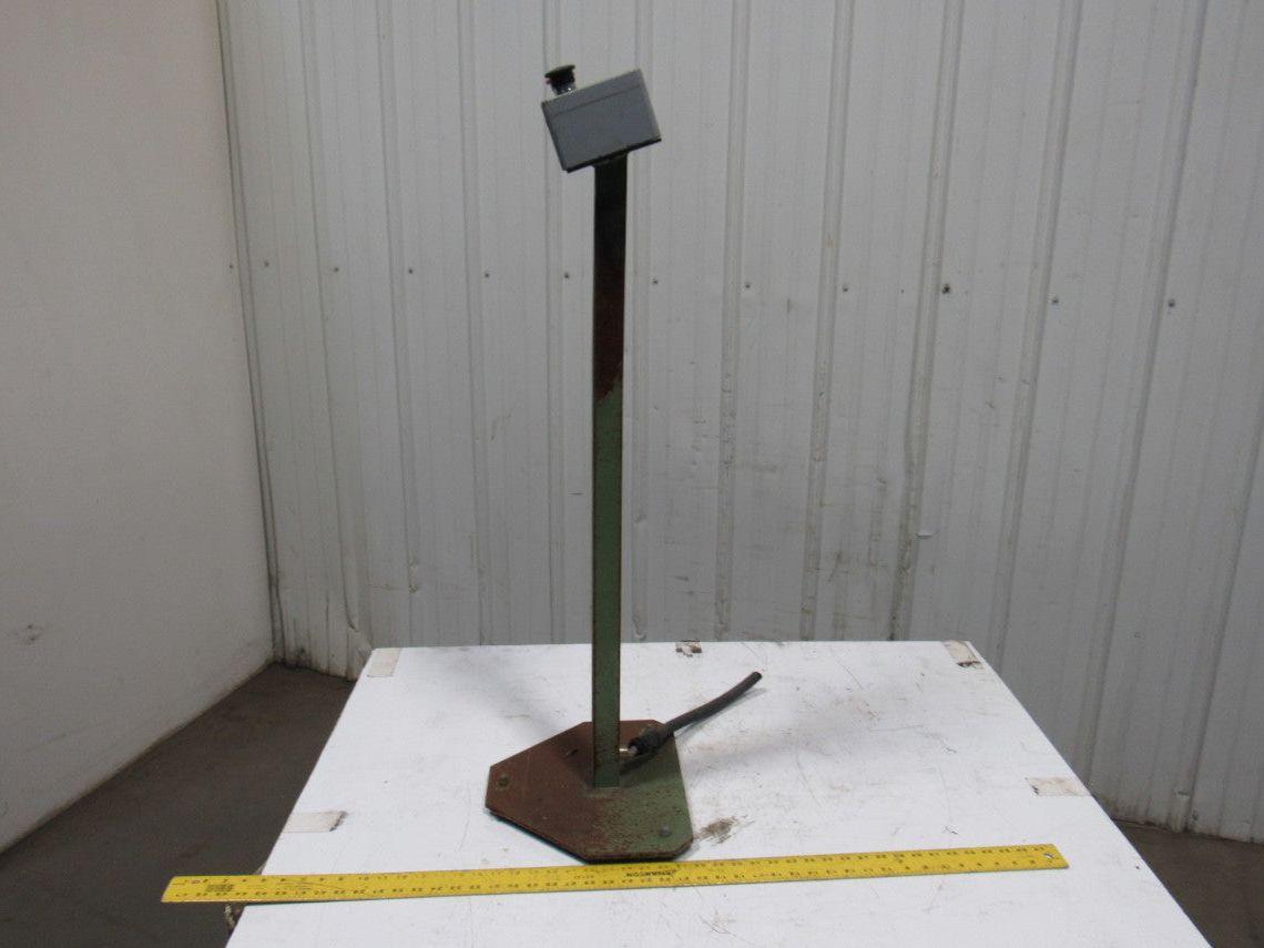 Straight Pedestal Column W/Base & 2 Button Box Electrical Enclosure