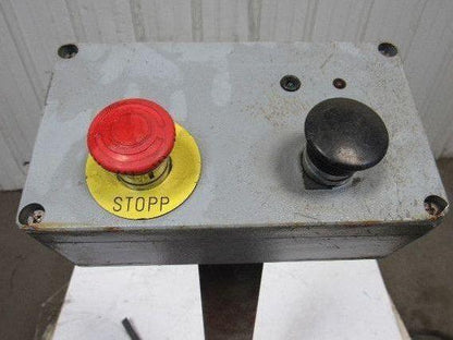 Straight Pedestal Column W/Base & 2 Button Box Electrical Enclosure